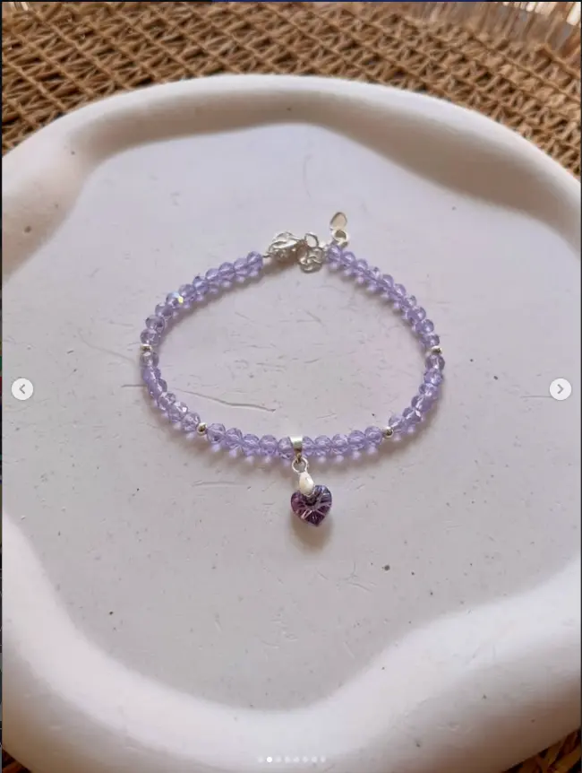 Pulseras de cristales y plata 900
