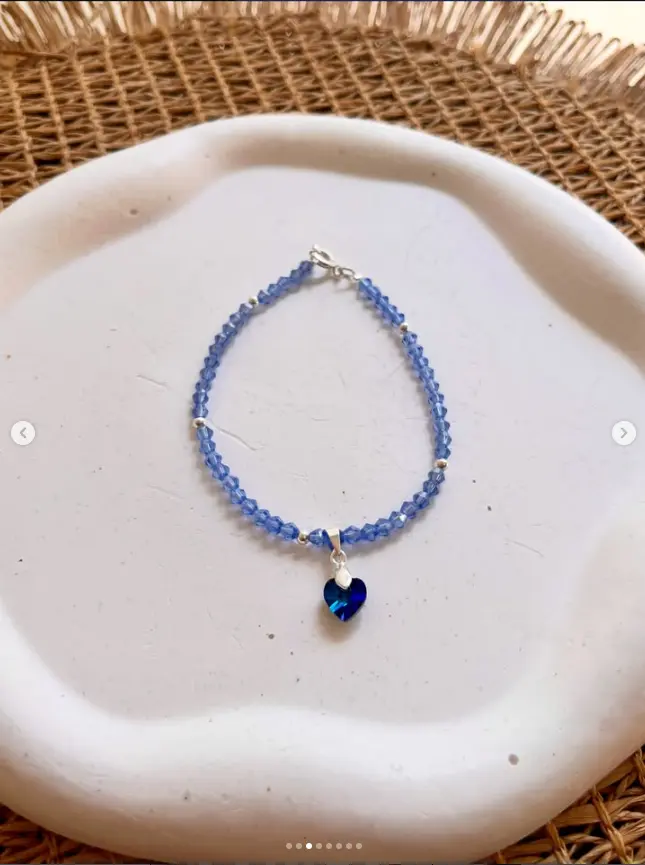 Pulseras de cristales y plata 900